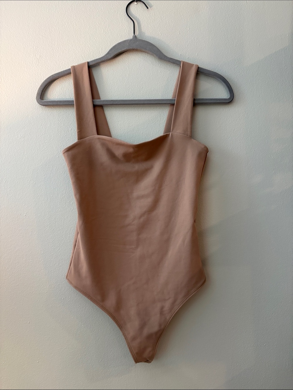Abercrombie & Fitch Nude/Taupe Square Neck Bodysuit